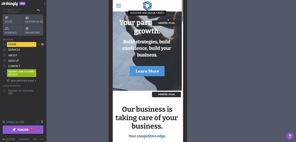 null Vue Mobile Strikingly
